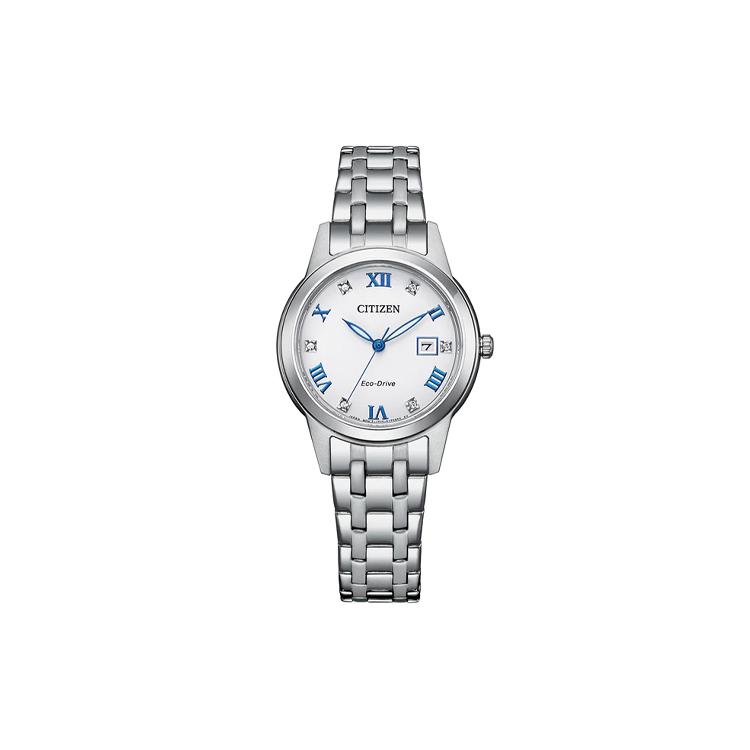 CITIZEN Ecology Drive Collection Solar Movement Stainless Steel Strap Watch Women s Watch White Dial FE1240-81A White Dial