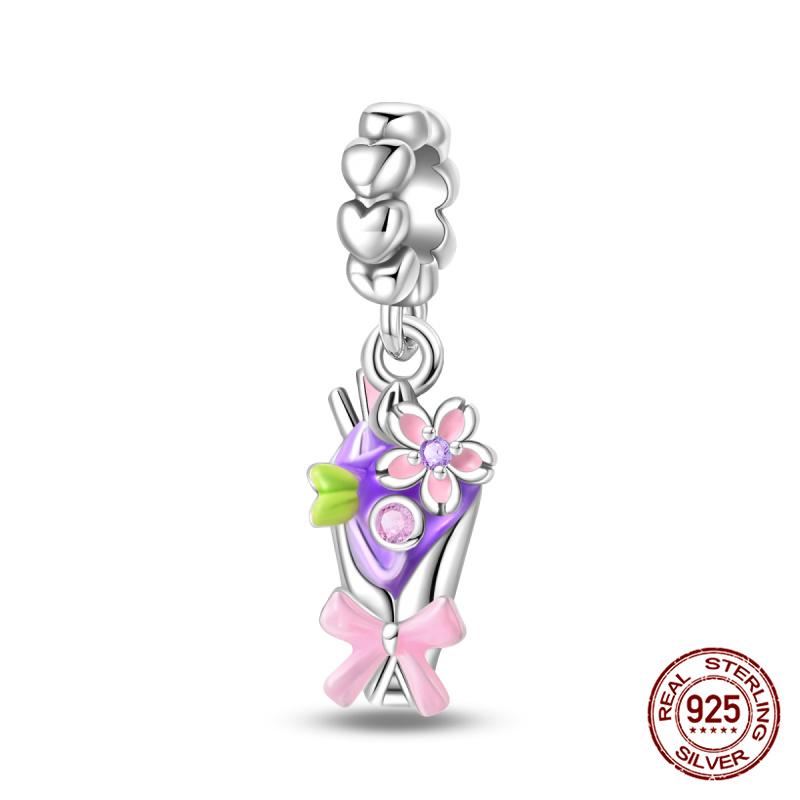 100%Copperpink Series Stars & High Heels Charms Fitoriginal Bracelets Diy Jewelry Making For Women Gift