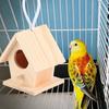 4Pcs Durable Hanging Bird House Hanging Design Insect Resistant Wooden Bird Cage Moisture Resistant Premium Platane Wood