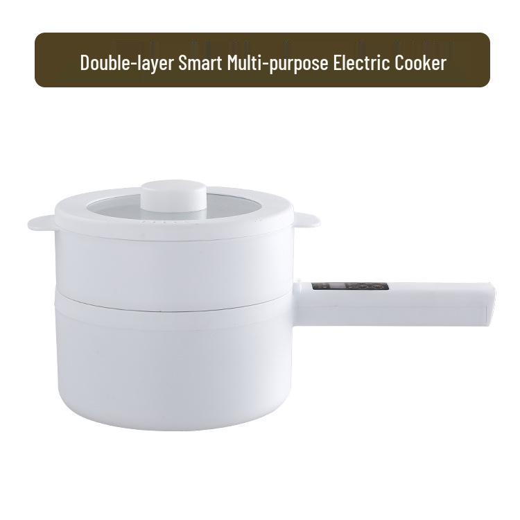 Smart Multifunctional Electric Cooker with Long Handle – Compact Dorm-Use Hot Pot for Steaming and Cooking