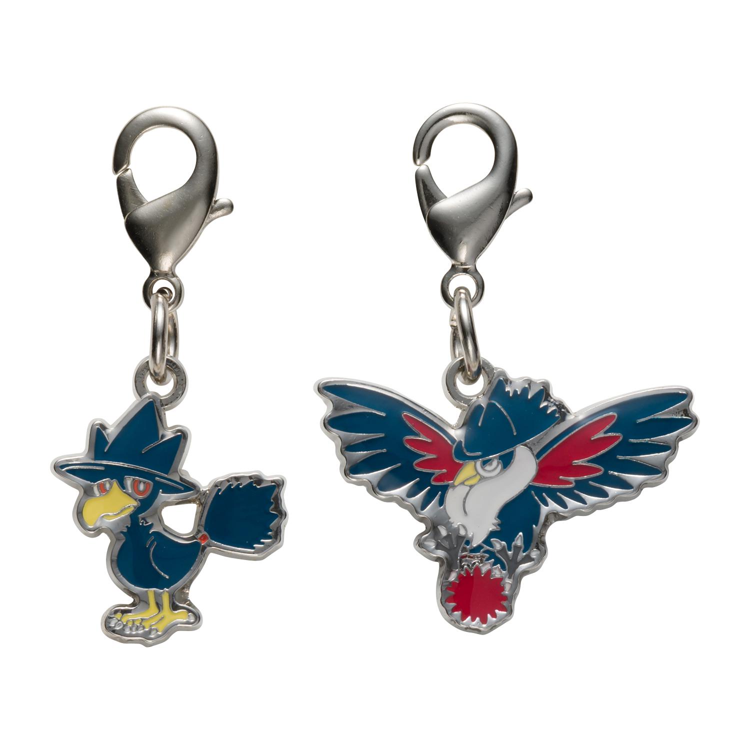 [Pokemon] Pokemon Center National Pokedex Metal Charm - Murkrow (198) & Honchkrow (430)