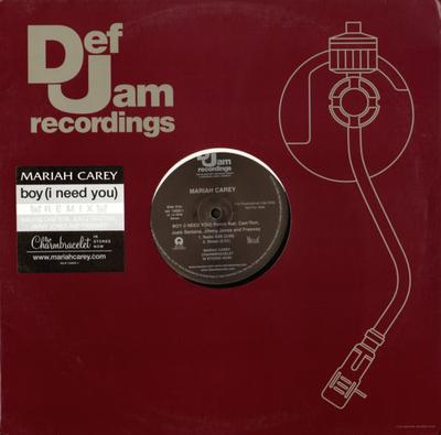 12-Zoll Schallplatte MARIAH CAREY - Boy (Ich brauche dich) Remix ISLR158201PROMO Def Jam Recordi 2003 US Rap & Hip-Hop/R&B Gebraucht