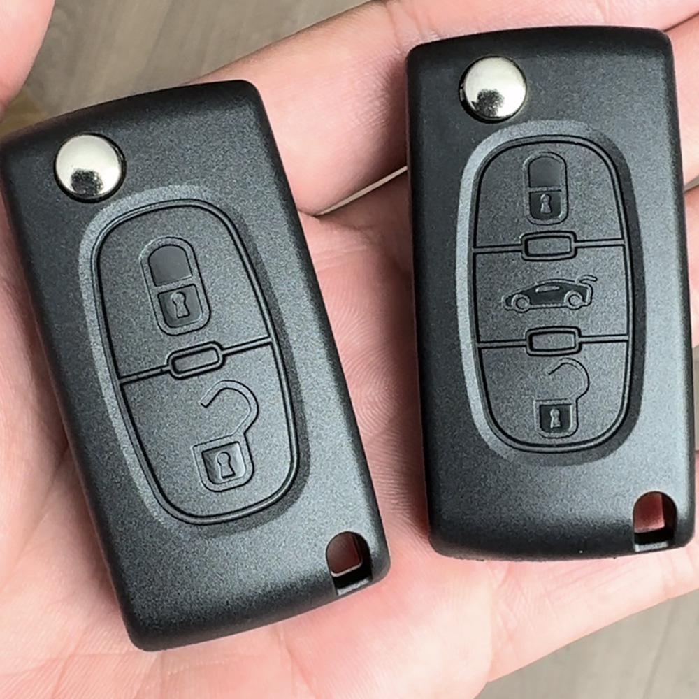 YOCASTY Flip Remote Car Key Shell Case For Peugeot 207 307 308 407 607 807 For Citroen C2 C3 C4 C5 C6 Xsara Berlingo HU83 VA2