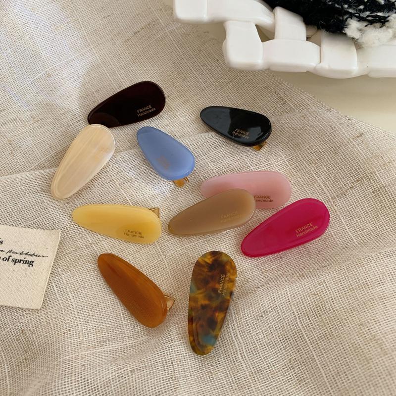 Acetate Small Hairpin Women's Candy Color New High-End Side Ear Clip Bangs Broken Barrette Duckbill Clip Simple Hair Accessories