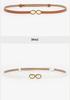 Ladies' Pearl Inlaid Adjustable Genuine Leather Belt - Trendy and Versatile for Dresses & Pants