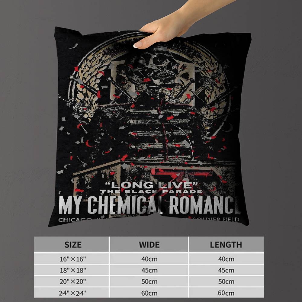 My C-Chemical R-Romance Band Cushion Cover Pillowcase Upholstery Sofa Throw Pillow Home Decor Pillowcas