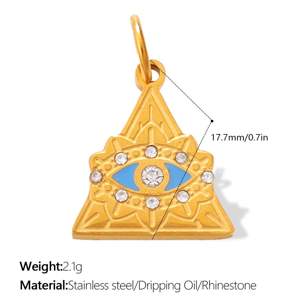 European and American retro exotic jewelry pendant golden Fatima hand evil eye element decorative pendant