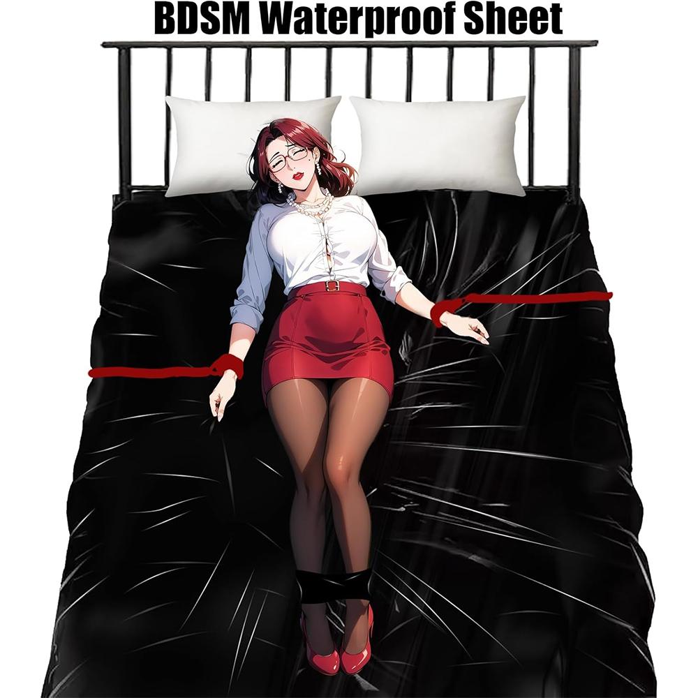 Waterproof Adult Sex Bed Sheets for Sex Game Lubricants Waterproof Bed Cover Couple Flirt Wetlook Bondage Wet Play Sex Tool