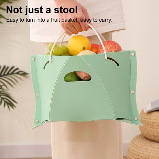 Portable Folding Stool Outdoor Chair High Durability Strong Load-bearing Lightweight Design Multi-Function Camping Storage Stool
