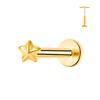 1PC G23 Titanium Heart Earring for Women Star Push-In Helix Tragus Rocket Cartilage Labret Stud Body Jewelry