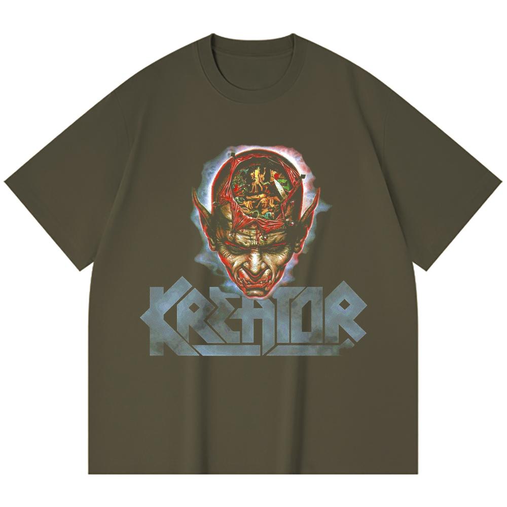 230 Gsm 100% Cotton Heavy Metal T-Shirt Rock Band Popular Music Print Unisex Heavy Cotton T Shirt