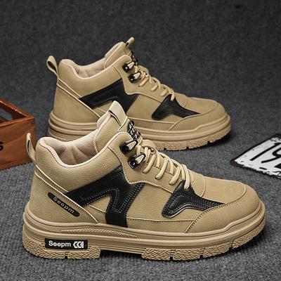 High-top Martin Boots Men's Autumn Work Non-slip and Wear-resistant Men's Thick-soled Tooling Boots Men's Shoes Outdoor Sports Breathable