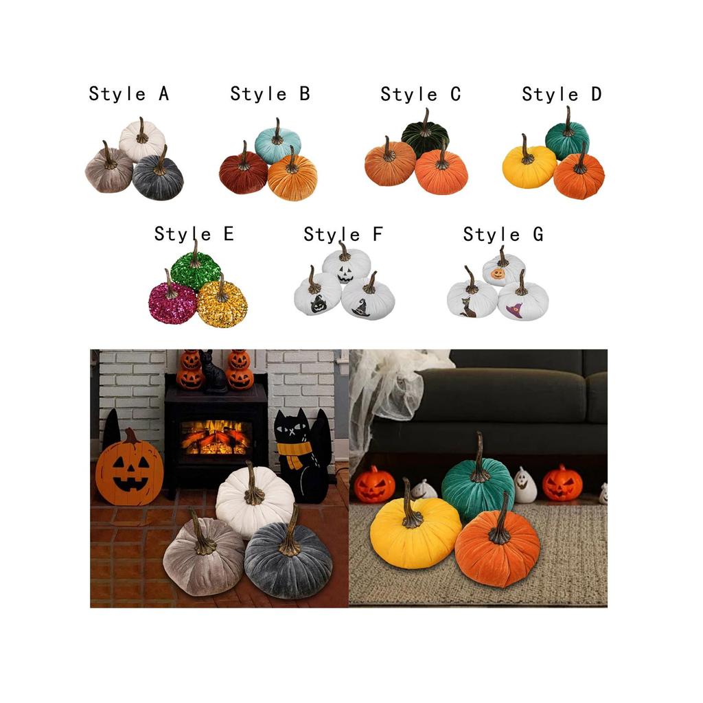 Pumpkin Trio for Thanksgiving Home Decoration