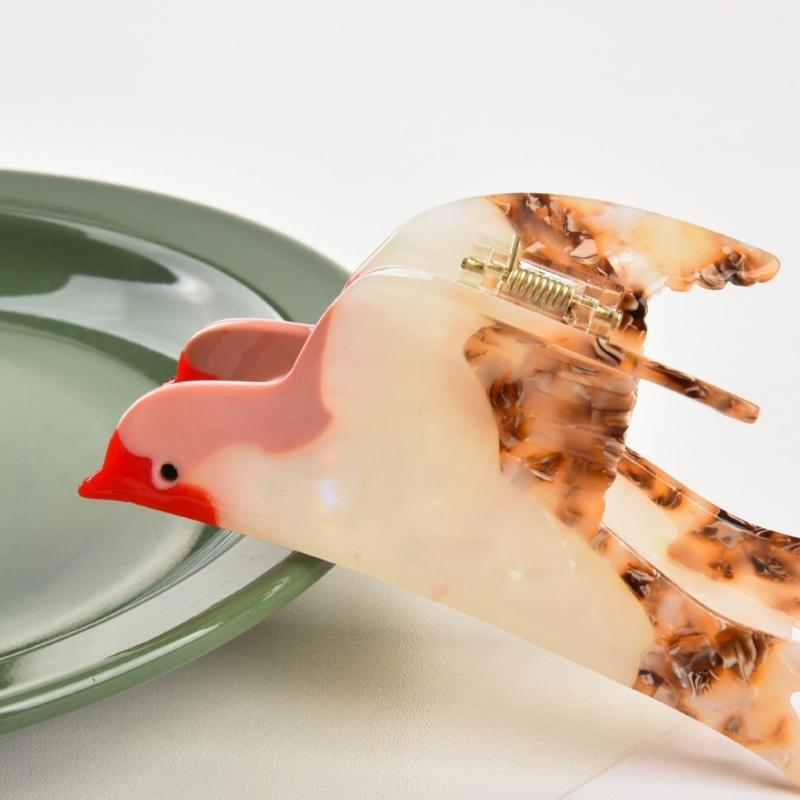 Colorful Hair Claw Clips Non-Slip Hair Jaw Clamps Cute Hair Catch Swallow Barrettes Strong Hold Hairpin for Girls