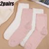 Candy Color Plush Mink Socks High Quality Soft Super Elastic Velvet Thicken Warm Winter Floor Fleece Mid-tube Stocking for Women