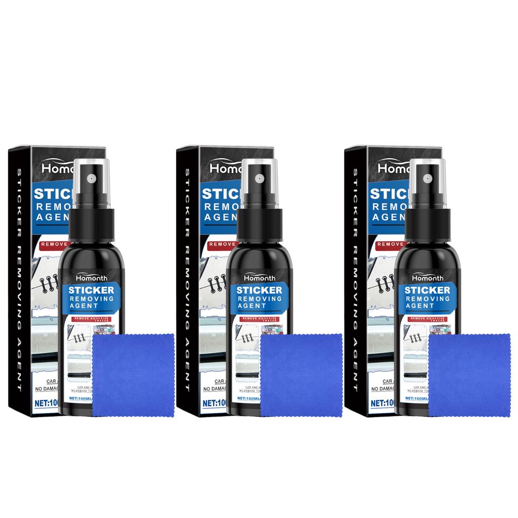 Car Sticker Remover Spray Powerful Car Glass Mirror Label Stickers Decals Glue Sticky Residue Removal Trackless Agent Car Care