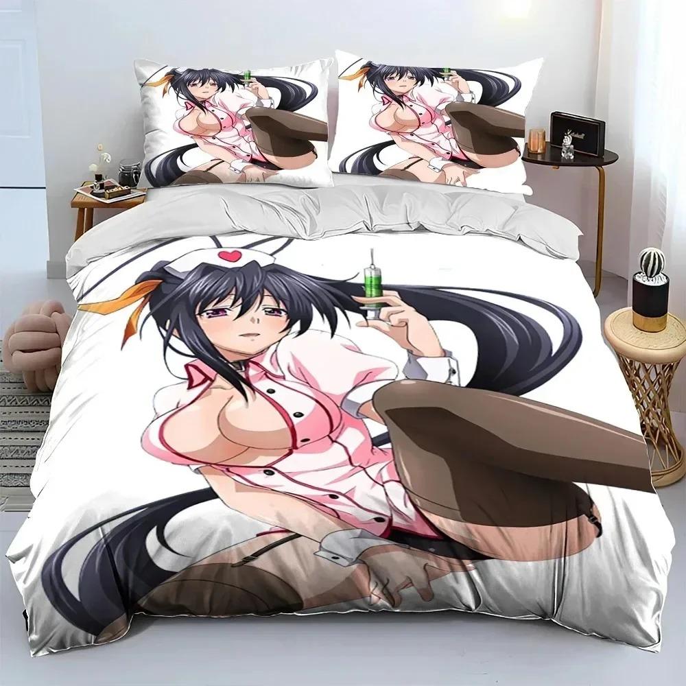 Comforter Sexy Girl High School Dxd Anime Comforter Bedding Set Bed Set King Queen Size Bedding Set Kid