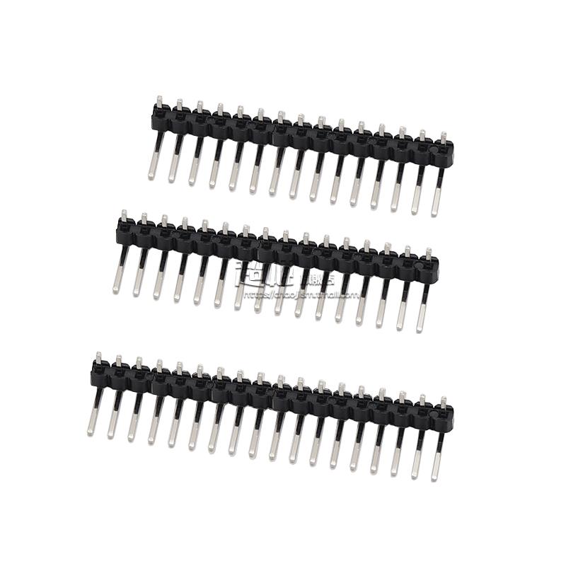 90° Dual Row Pin Header, 2.54MM Pitch, 1x2 to 1x40 Pins