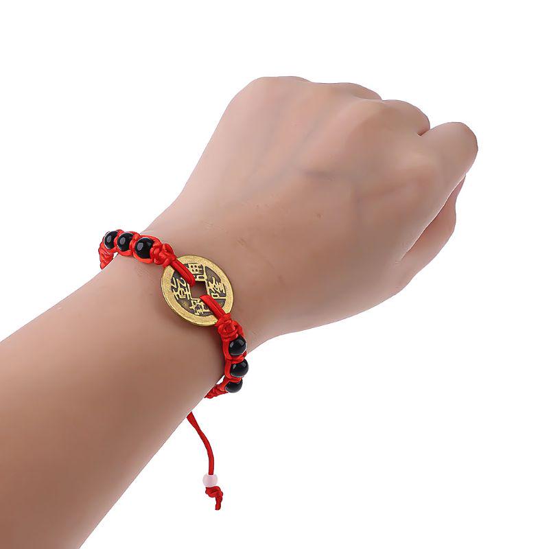 China Feng Shui Riqueza Suerte Moneda de Cobre Colgante De Cuerda Roja  Pulseras Joyería comprar a buen precio — entrega gratuita, reseñas reales  con fotos — Joom