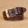 Men'S First-Layer Cowhide Belt Solid Copper Buckle Casual Simple Pin Buckle Leather Belt Business Middle-Aged And Young Men'S Belt