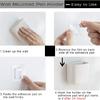 Pencil Holder - Self-Adhesive Wall Mount Pen Cup,Marker Pot,Writing Utensil Storage Organizer for Fridge,Locker,Whiteboard,home and office - White -