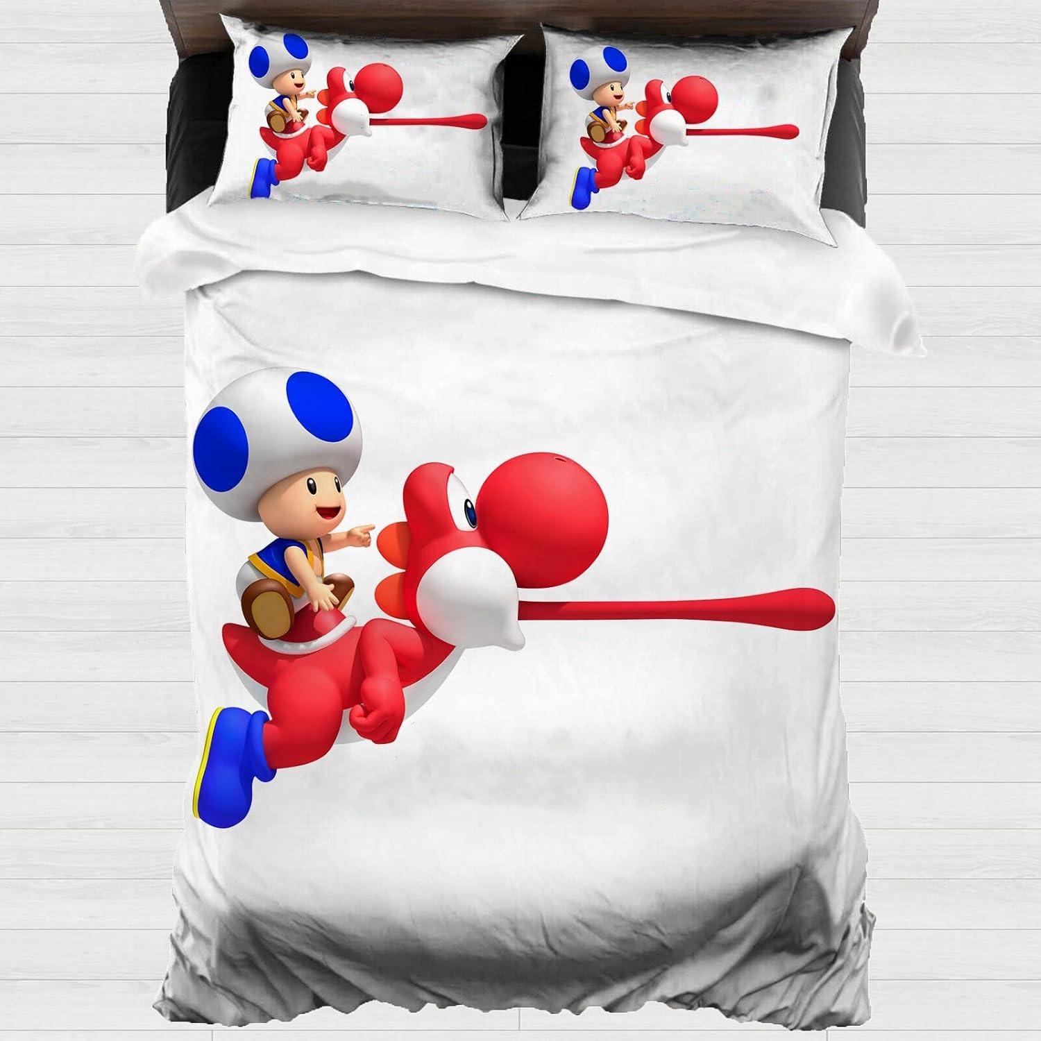 

Game Yoshi’S Island Duvet Cover Pillowcase Bedding Set Adult Boy Girl Bedroom Decoration Children Single Double Large Size EU SK(260*220cm)3pcs