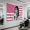 Pinkpantheress American Flag Banner  Flat Printed Outdoor Indoor Decor Custom Wall Hanging Tapestry for Garage Bedroom
