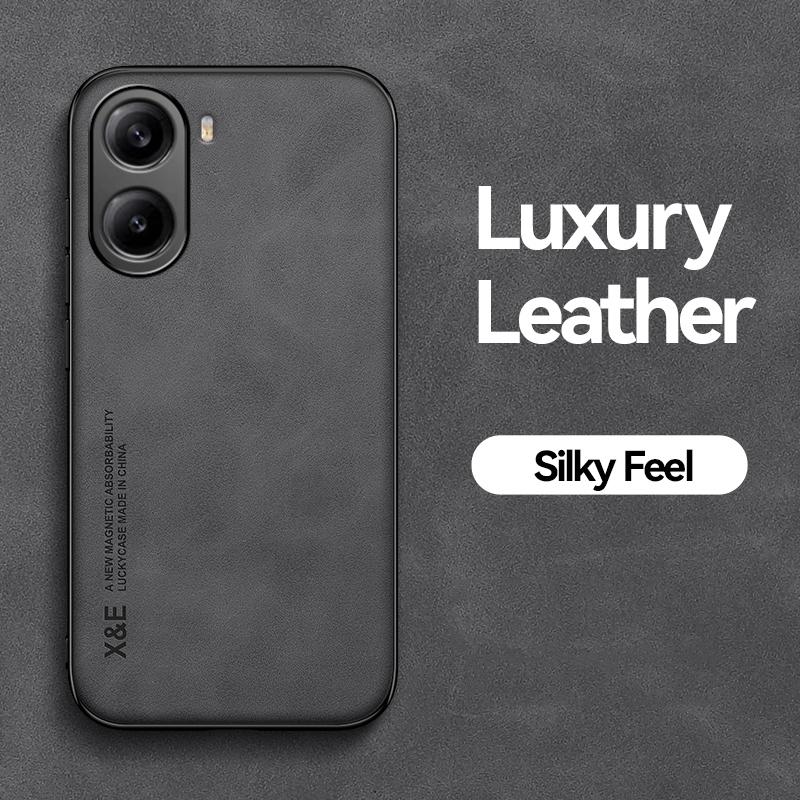 For Mi Poco X7 X6 X5 X4 X3 Pro Light Luxury SheePskin Case For Mi Poco X4 X3 GT With Magnetic Suction Phone Case