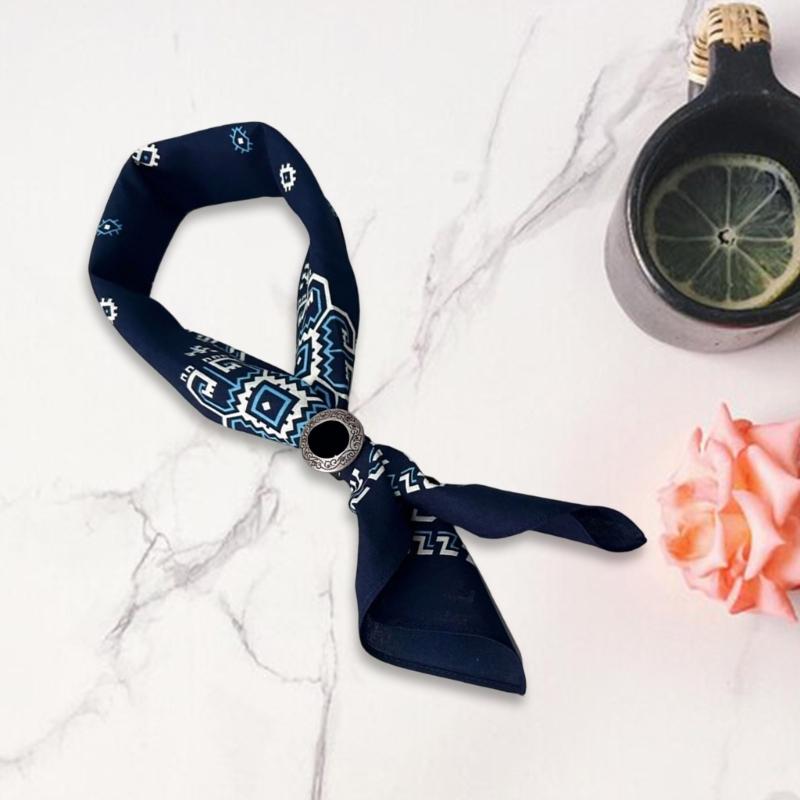 Bandanas Ethniques Élégants pour les Amateurs de Hip Hop Foulard Carré Respirant et Couvre-chef Accessoire de Cheveux Unisexe pour Femmes