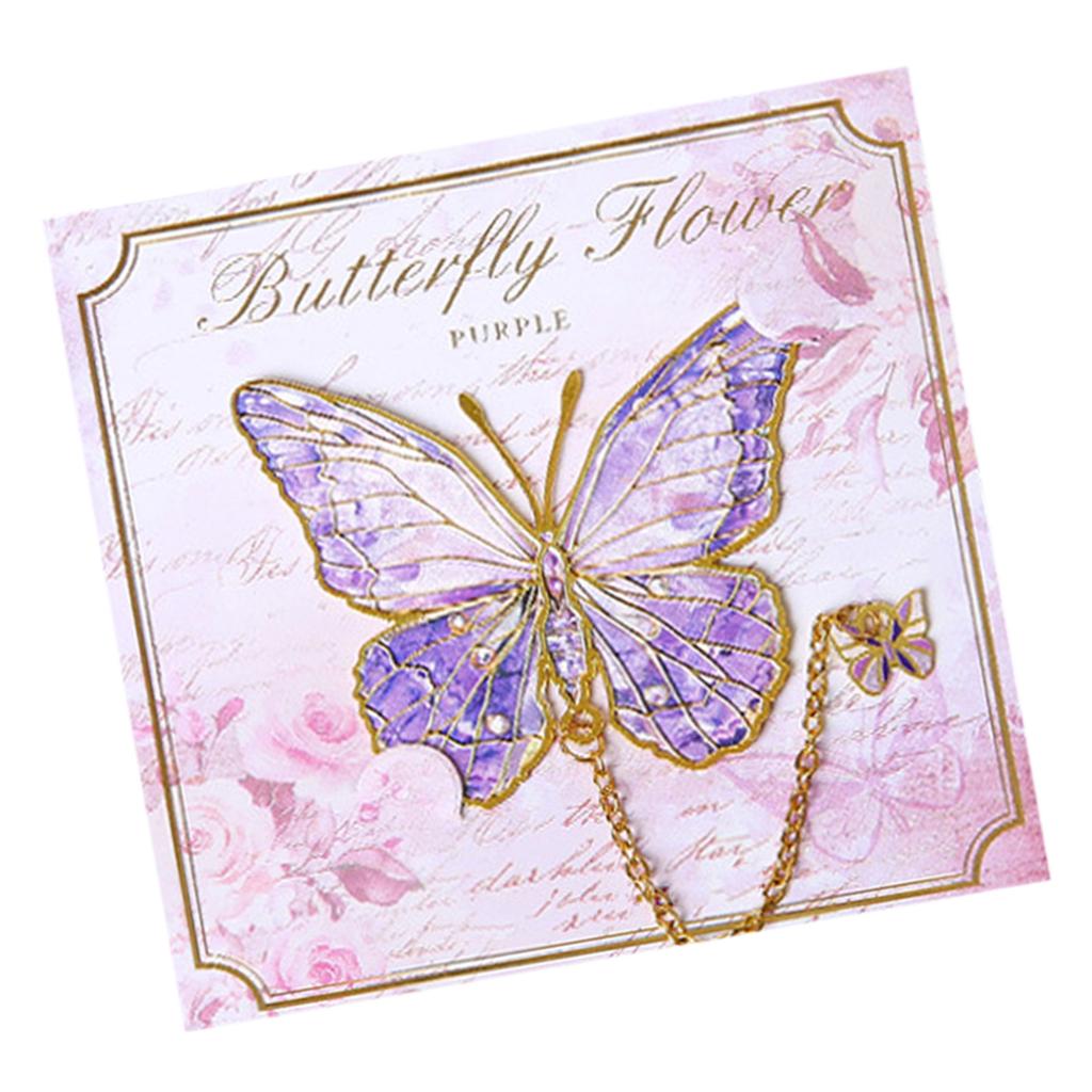 Butterfly Bookmarks Metal Bookmarks Butterfly Page Markers Chinese Style Book Markers Creative Bookmarks with Pendant