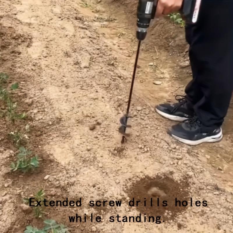 Ground Drill Bit - Detachable Spiral Rod - Garden Vegetable Loosening, Soil Planting, Seedling Transplanting Tools