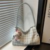 Premium Plaid Bag Women's Autumn New Commuter Armpit Bag Large Capacity Shoulder Tote Bag