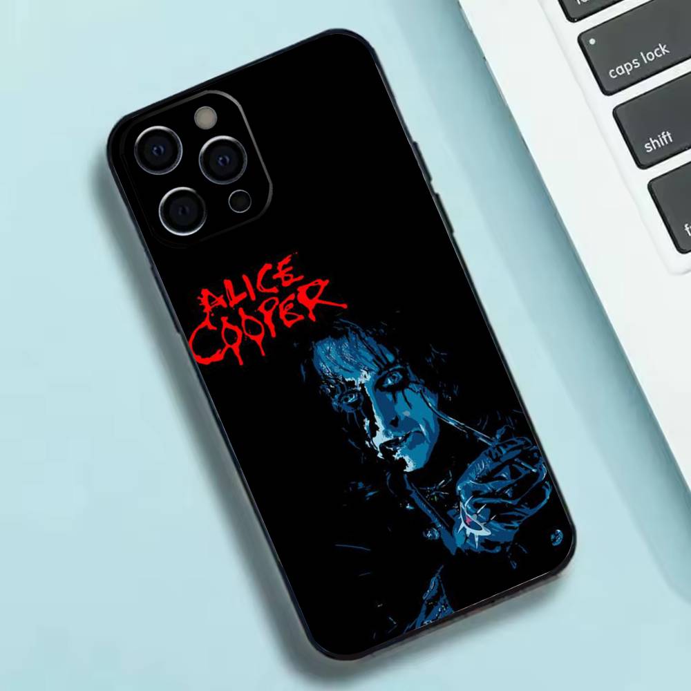 A-Alice Cooper wallpaper Phone Case Silicone Soft For IPhone 17 16 15 14 13 12 11 X XR Plus Pro Max Plus