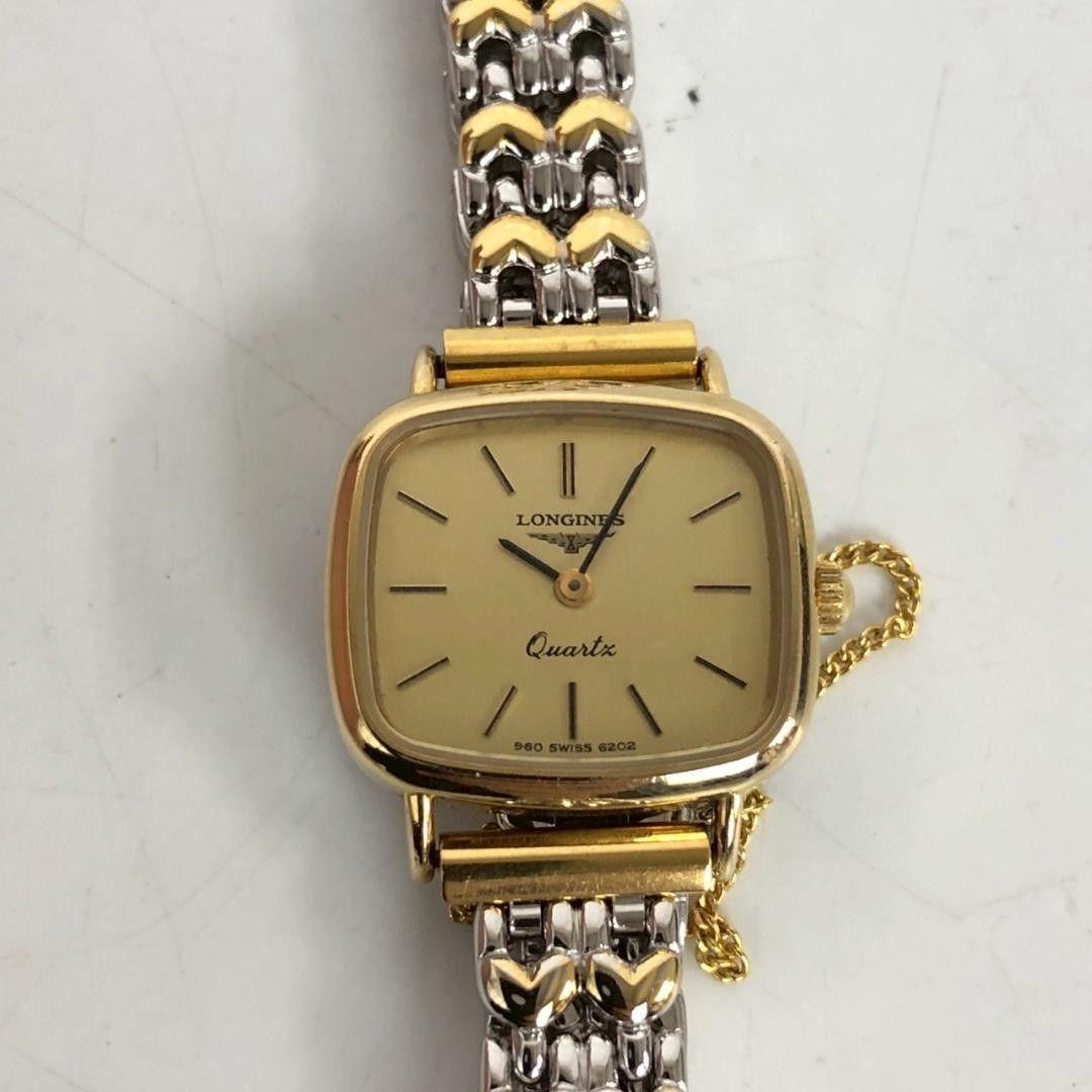 Used LONGINES Watch Quartz Ladies Combination Gold Silver Gold Silver