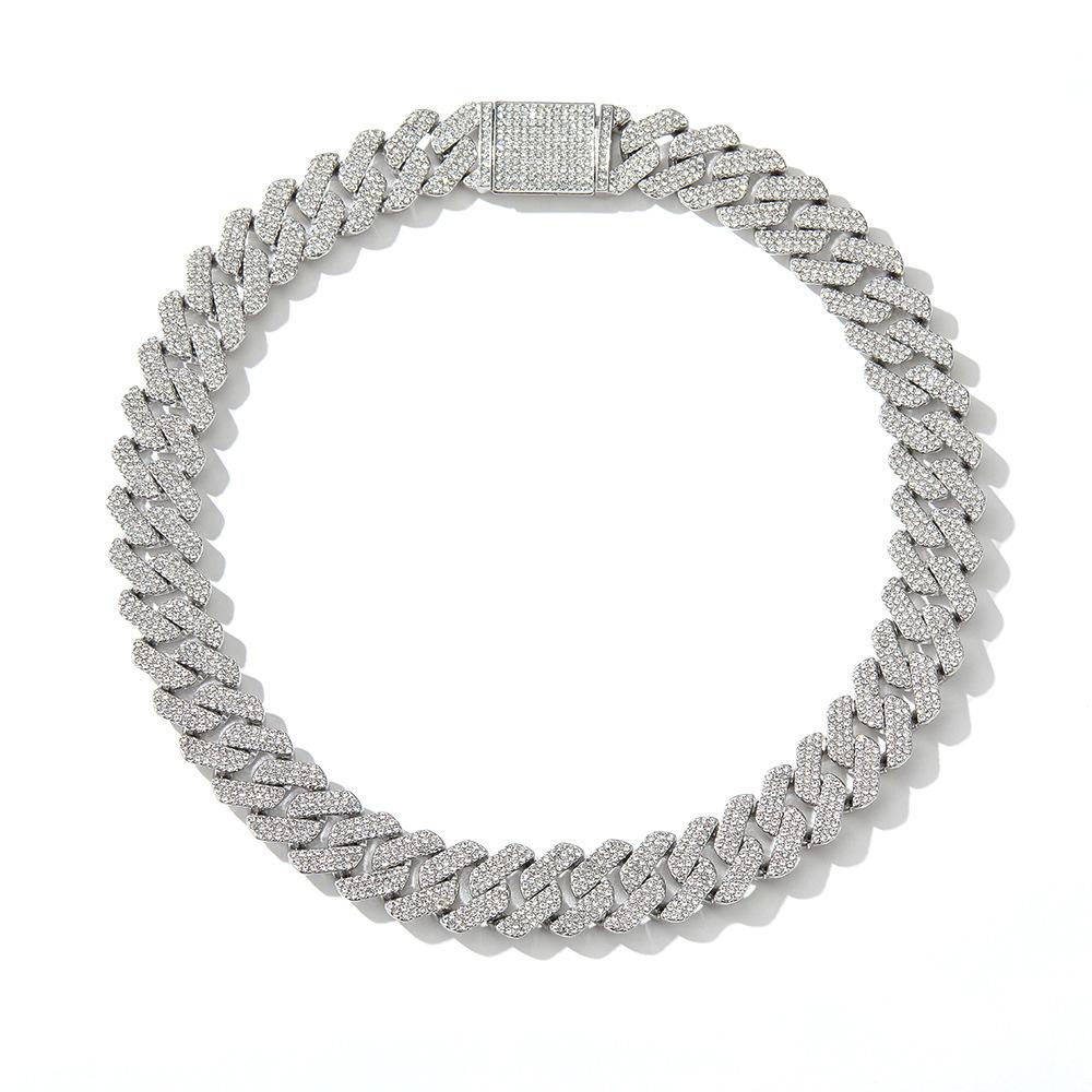 Alloy Diamond Studded Necklace for Men and Women