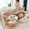 Cartoon Embracing Little Lamb Blanket, Soft Throw for Sofa Office Bed, Holiday Gift for Family Friends,All-Season Travel Camping