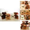 Adorable 7-inch Teddy Bear Plush Toy With Soft Coral Fleece Small Huggable Teddies
