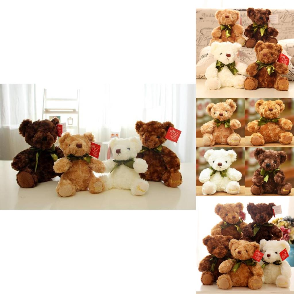 Adorable 7-inch Teddy Bear Plush Toy With Soft Coral Fleece Small Huggable Teddies
