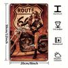 Vintage Route 66 Motorcycles Aluminum Wall Art, Metal Tin Sign for Cafe, Kitchen, Club, Bar, Home Decor, Wall Hanging, Christmas