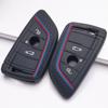 Silicone Key Fob Cover Compatible with BMW 1 2 3 4 5 6 7 Series X1 X2 X3 X4 X5 X6 X7 M Series Smart Keyless Entry Remote Soft Rubber Protector with