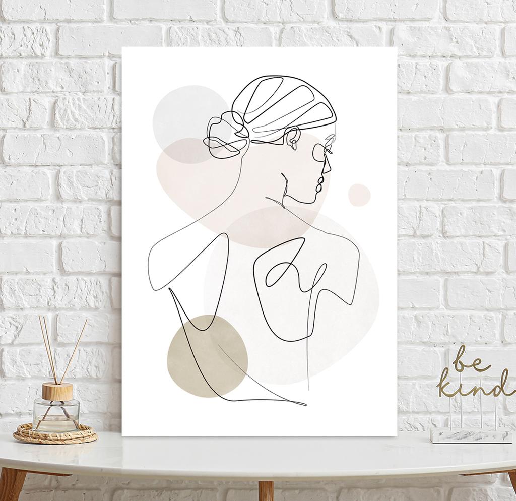 Poster portret culori pastelate