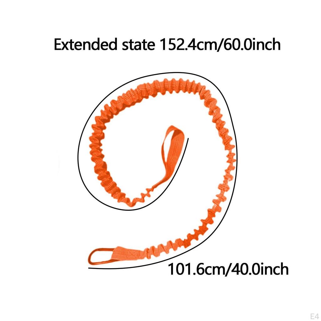 Kayak Paddle Leash Retractable Bungee Cord Fishing Pole Tether Secure Lanyard Rope for SUP