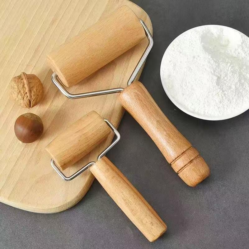 Beech Wood Double-Headed Rolling Pin Set for Baking and Dumplings