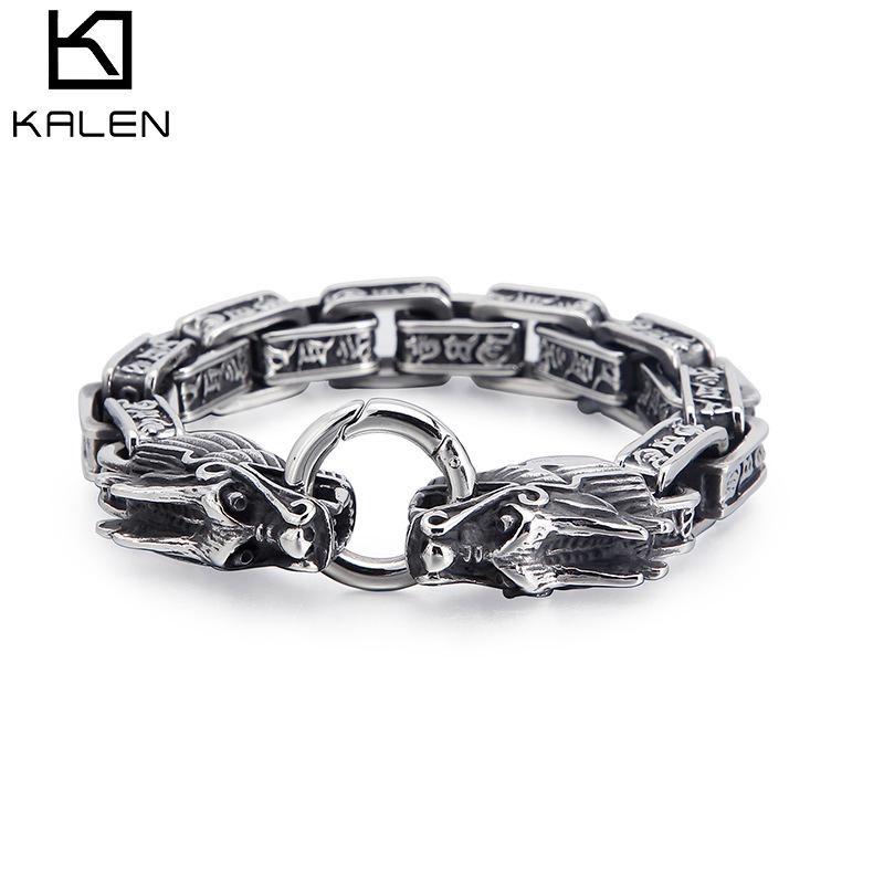 

Men s Retro Titanium Steel Dragon Bracelet - European & American Fashion