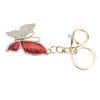 Cute Keychain Rhinestones Keychain Portable Handbag Pendant Key Chain for Women Girls Red