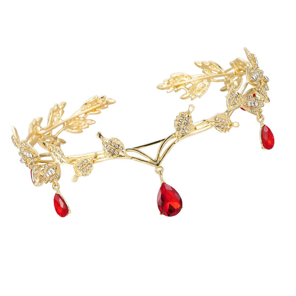 Vintage Forehead Pendant Rhinestone Tiara Headband for Weddings and Proms with Crystal Beads Formal Occasion Props