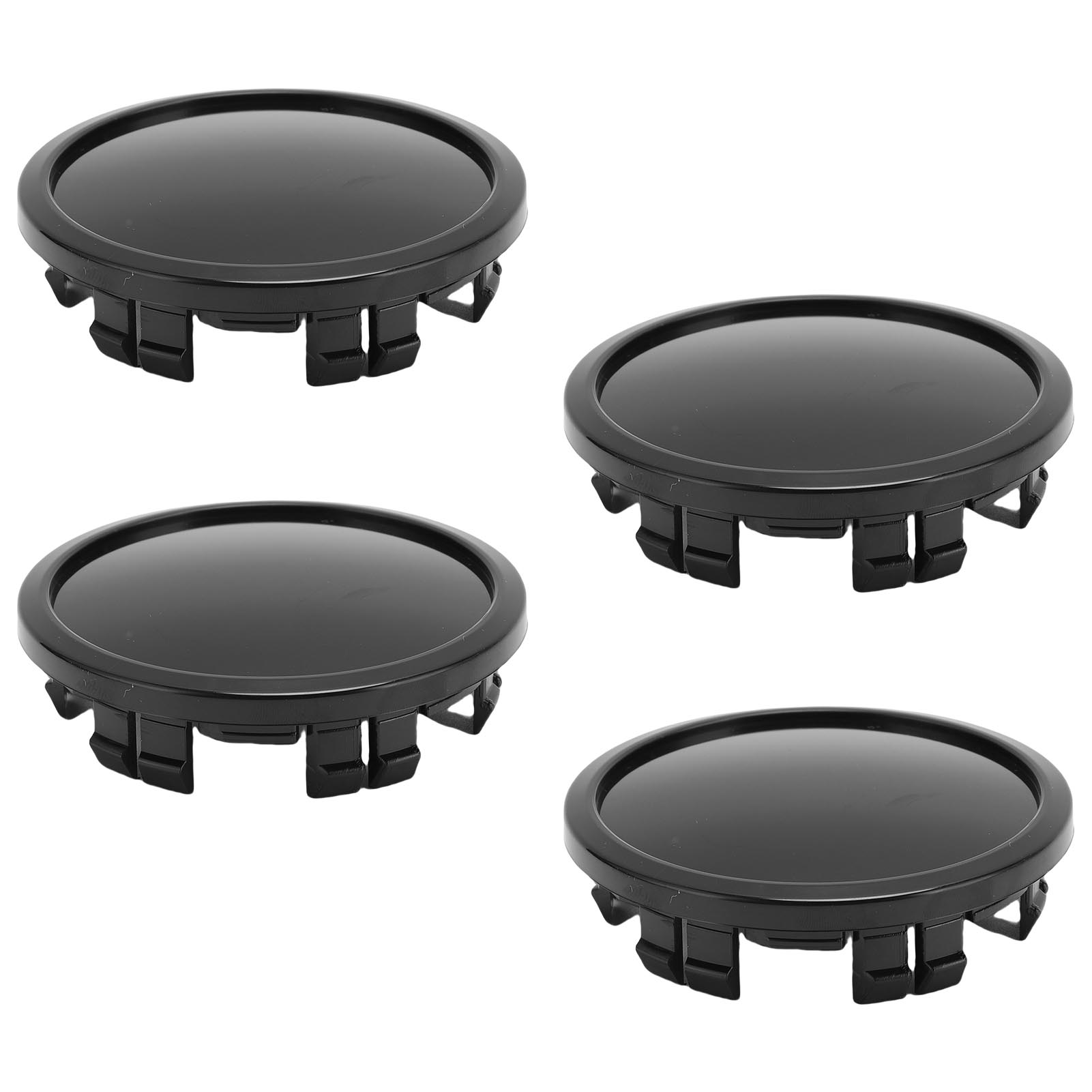 

4PCS Wheel Center Caps 75mm Outer Diameter Scratch and Rain Proof Excellent Sealing for Vehicles Black Black