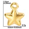 6pcs High Quality Stainless Steel Charm Star Pendants For Jewelry Making Supplies Pentagram Accessories DIY Keychian Charms Bulk