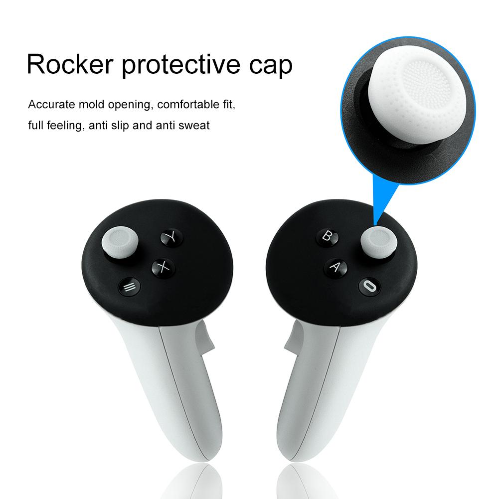 5pcs/Set Silicone VR Face Cover For Meta Quest 3 Lens Protector Cap Kit Sweat Proof Face Protective Mask For Meta Quest 3 VR