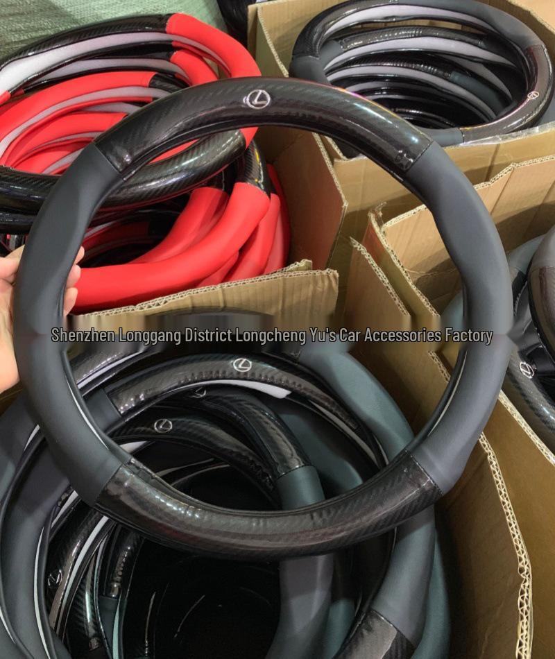 Universal Non-Slip Carbon Fiber Steering Wheel Cover - Ultra-Thin, All-Season Sports Edition